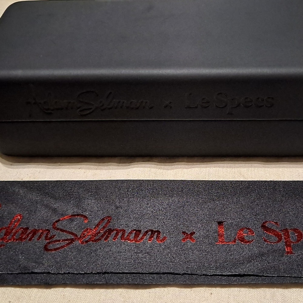 Adam Selman x Le Specs Magnetic Hard Sunglasses Eyeglasses Black Case